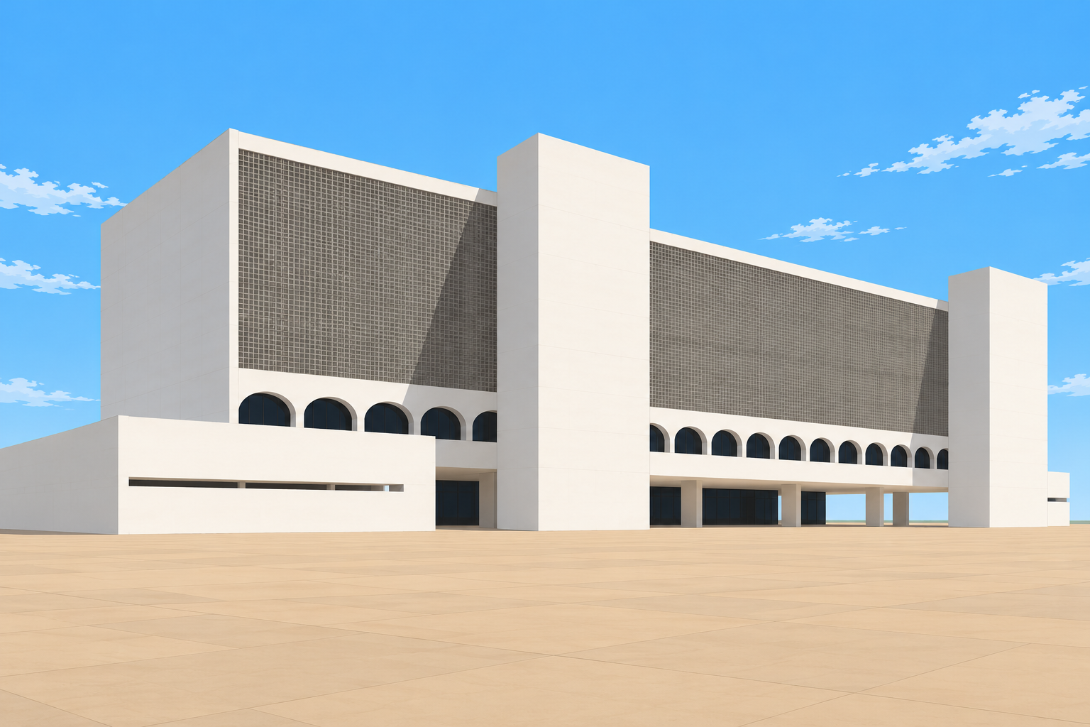 Ilustração de Biblioteca Nacional de Brasília