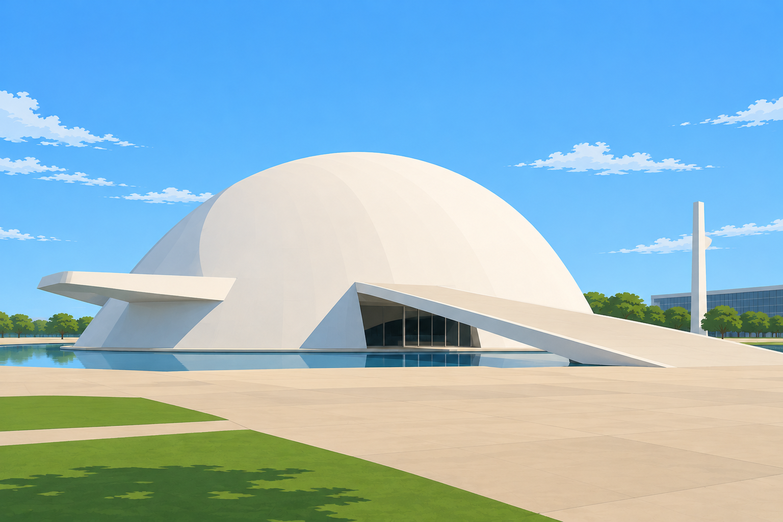 Ilustração de Museu Nacional da República